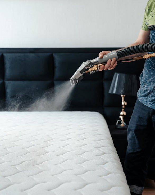 nettoyage à la vapeur d'un matelas