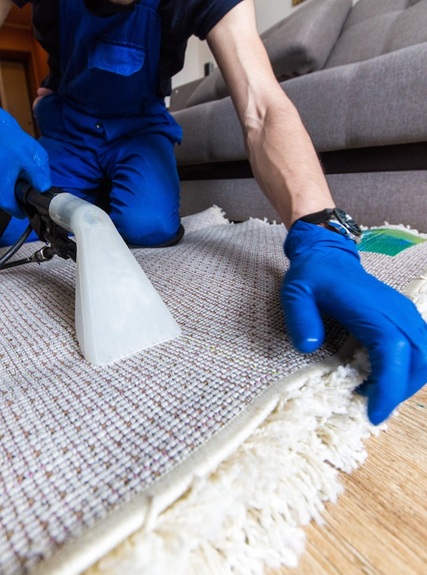 illustration de notre technique de nettoyage tapis vapeur